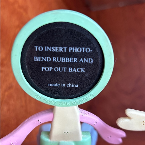 2 Baby Picture Frames, Small Circle, Yellow/Blue/Green/Pink, Rubber - Picture 3 of 6